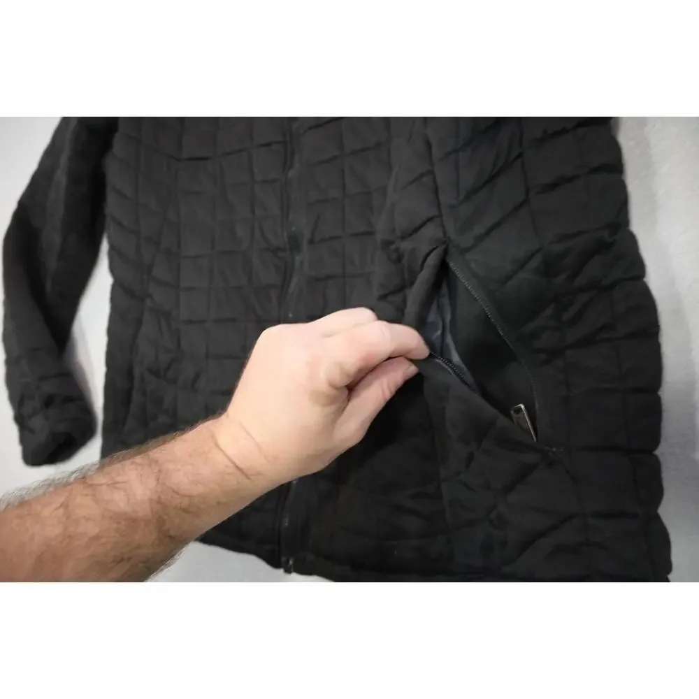 Ben Sherman‎ Quilted Puffer Jacket Black Full Zip Performance Mens Size Large